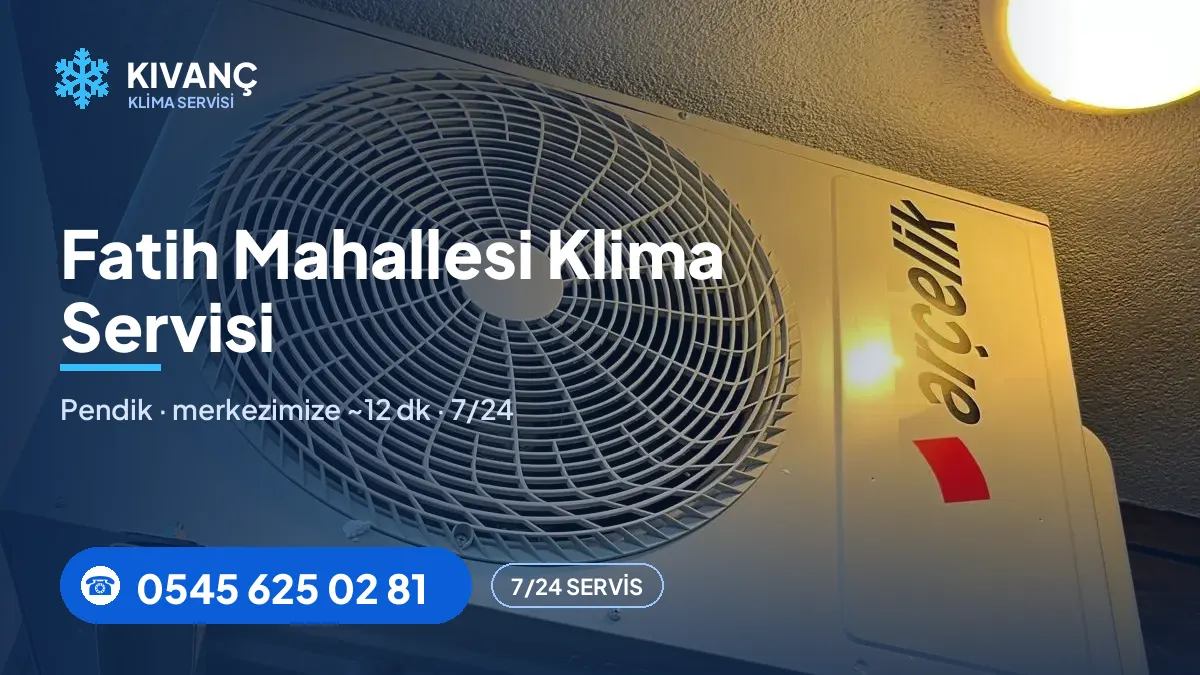 Fatih klima servisi görseli — Kıvanç Klima saha fotoğrafı ve 0545 625 02 81 telefon numarası