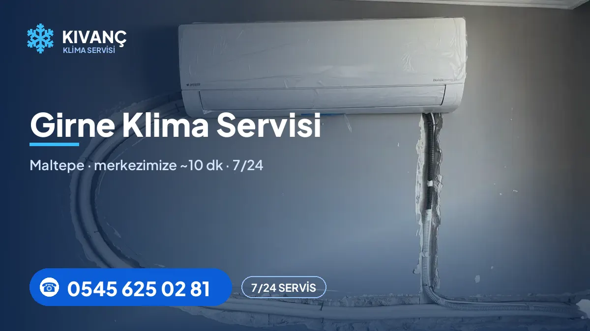 Girne klima servisi görseli — Kıvanç Klima saha fotoğrafı ve 0545 625 02 81 telefon numarası