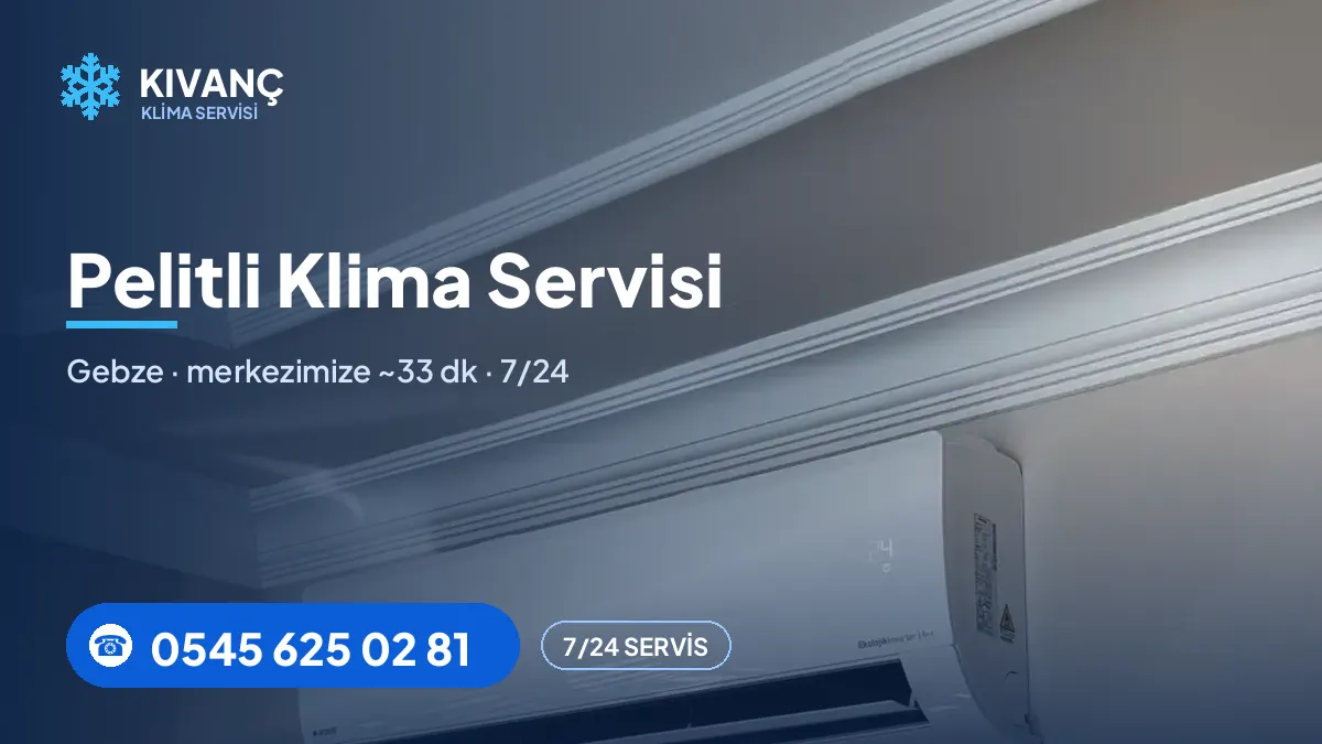 Pelitli klima servisi görseli — Kıvanç Klima saha fotoğrafı ve 0545 625 02 81 telefon numarası