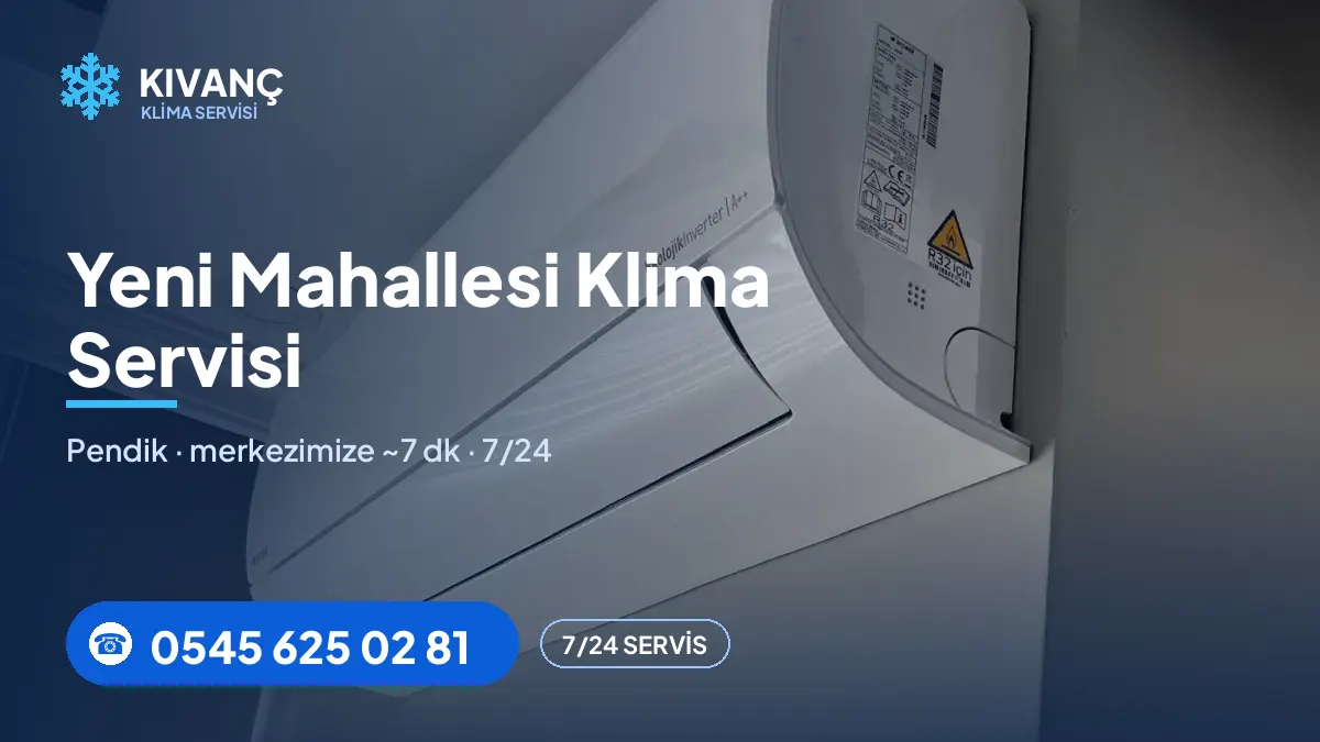 Yeni klima servisi görseli — Kıvanç Klima saha fotoğrafı ve 0545 625 02 81 telefon numarası